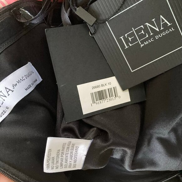 NWT Ieena for Mac Duggal FITTED JEWELED STRAPLESS MIDI DRESS $358 Womens Sz 10 - Picture 12 of 12